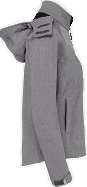 Basis-Softshell-Jacke für Damen mit abnehmbarer Kapuze - Marlgrau