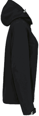 Basis-Softshell-Jacke für Damen mit abnehmbarer Kapuze - Schwarz