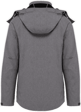Basis-Softshell-Jacke für Damen mit abnehmbarer Kapuze - Marlgrau