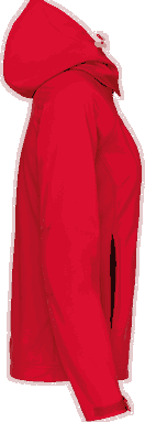 Basis-Softshell-Jacke für Damen mit abnehmbarer Kapuze - Rot