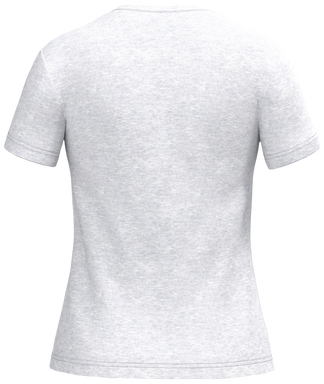 T-shirt classique pour femme à col rond - Gris cendré chiné