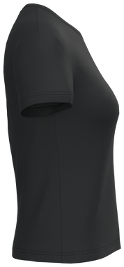 T-shirt classique pour femme à col rond - Noir