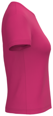 T-shirt classique pour femme à col rond - Fuchsia