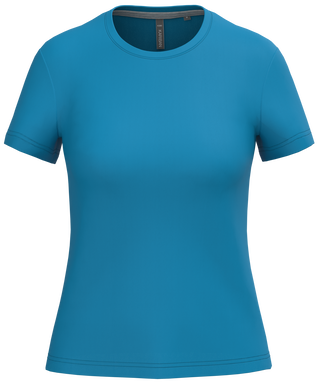 T-shirt classique pour femme à col rond - Bleu tropical