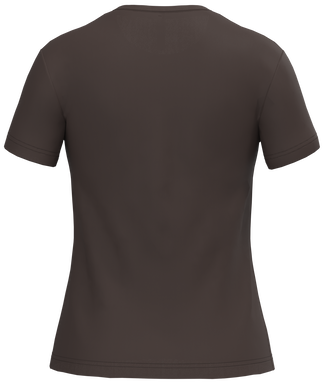 T-shirt classique pour femme à col rond - Chocolat
