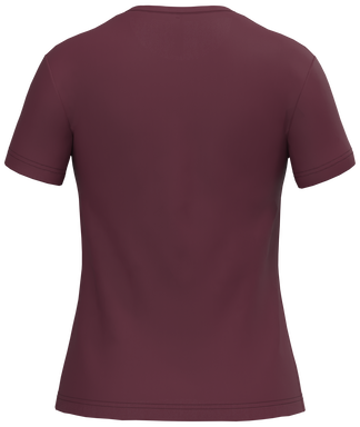 T-shirt classique pour femme à col rond - Bordeaux