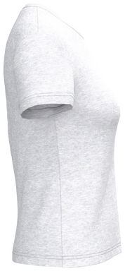 T-shirt classique pour femme à col rond - Gris cendré chiné