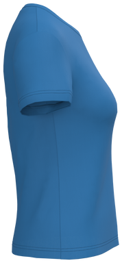 T-shirt classique pour femme à col rond - Bleu roi clair