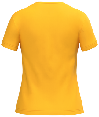 T-shirt classique pour femme à col rond - Jaune