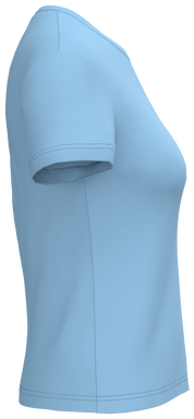 T-shirt classique pour femme à col rond - Bleu ciel