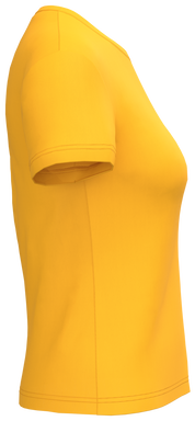 T-shirt classique pour femme à col rond - Jaune