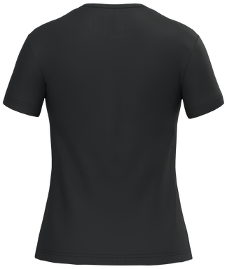 T-shirt classique pour femme à col rond - Noir