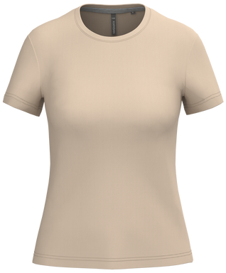 T-shirt classique pour femme à col rond - Sable clair
