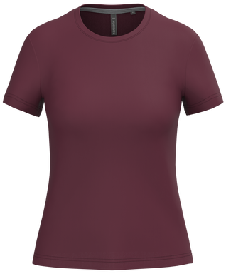 T-shirt classique pour femme à col rond - Bordeaux