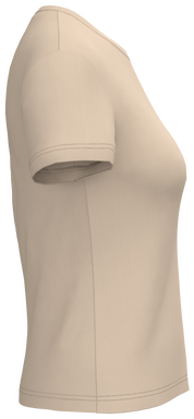 T-shirt classique pour femme à col rond - Sable clair