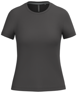 T-shirt classique pour femme à col rond - Gris foncé