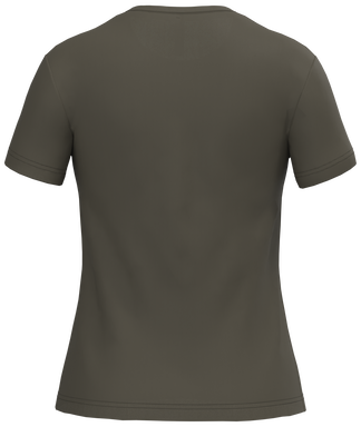 T-shirt classique pour femme à col rond - Kaki foncé