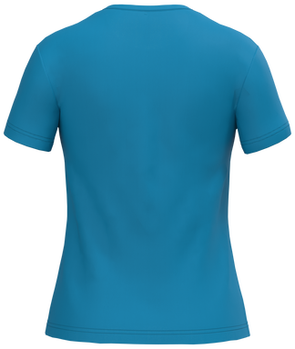 T-shirt classique pour femme à col rond - Bleu tropical