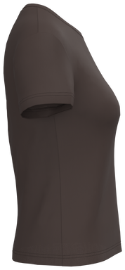 T-shirt classique pour femme à col rond - Chocolat