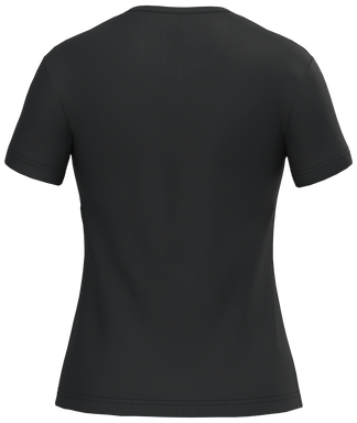 Klassisches Damen-T-Shirt mit V-Ausschnitt - Schwarz