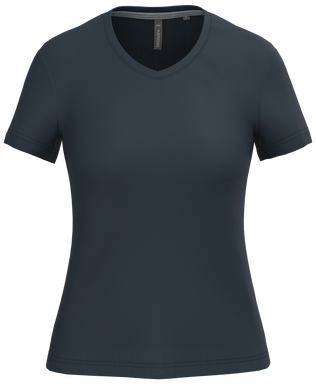 Klassisches Damen-T-Shirt mit V-Ausschnitt - Marine