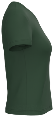 Klassisches Damen-T-Shirt mit V-Ausschnitt - Waldgrün