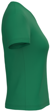 Klassisches Damen-T-Shirt mit V-Ausschnitt - Kellygrün
