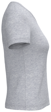 Klassisches Damen-T-Shirt mit V-Ausschnitt - Oxford Grau