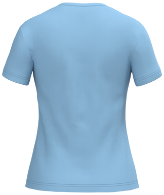 Klassisches Damen-T-Shirt mit V-Ausschnitt - Himmelblau