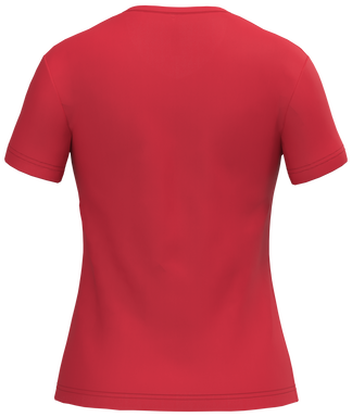 Klassisches Damen-T-Shirt mit V-Ausschnitt - Rot