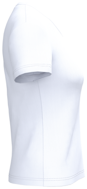 Klassisches Damen-T-Shirt mit V-Ausschnitt - Weiß
