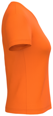 Klassisches Damen-T-Shirt mit V-Ausschnitt - Orange