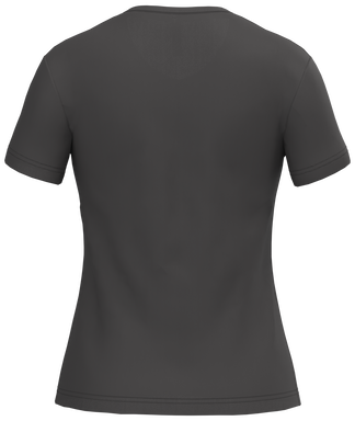 Klassisches Damen-T-Shirt mit V-Ausschnitt - Dunkelgrau