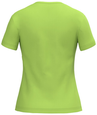 Klassisches Damen-T-Shirt mit V-Ausschnitt - Limettengrün
