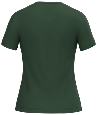 Klassisches Damen-T-Shirt mit V-Ausschnitt - Waldgrün