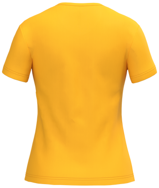 Klassisches Damen-T-Shirt mit V-Ausschnitt - Gelb