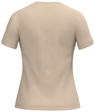 Klassisches Damen-T-Shirt mit V-Ausschnitt - Hellbraun