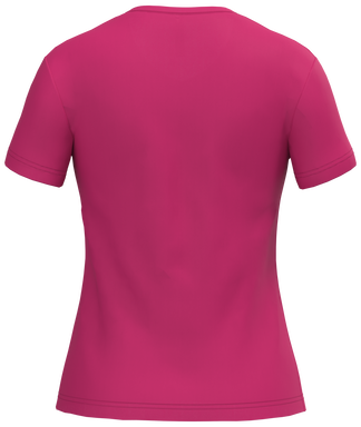 Klassisches Damen-T-Shirt mit V-Ausschnitt - Fuchsia