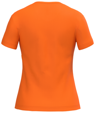Klassisches Damen-T-Shirt mit V-Ausschnitt - Orange