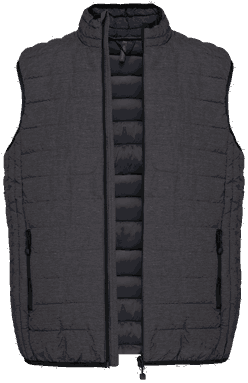 Leichter Bodywarmer - Meliert Dunkelgrau