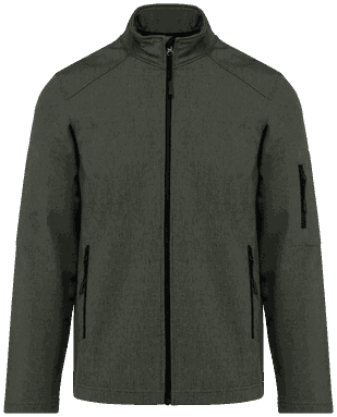 Basis softshell jas - Marl green