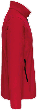 Basis kinder softshell jas - Red