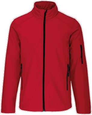 Basis kinder softshell jas - Red
