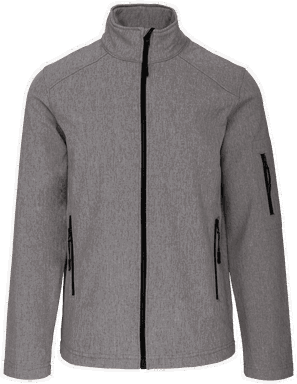 Basis kinder softshell jas - Marl grey