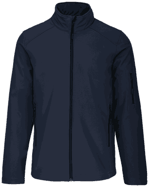 Basis kinder softshell jas - Navy