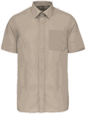 Basic short-sleeved shirt - Beige