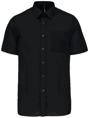 Basic short-sleeved shirt - Black