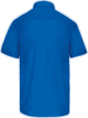 Basic short-sleeved shirt - Light royal blue