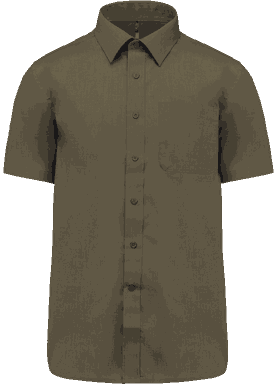Basic short-sleeved shirt - Light khaki