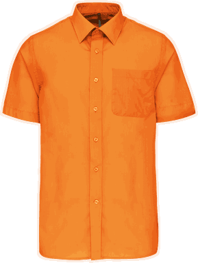Basic short-sleeved shirt - Orange